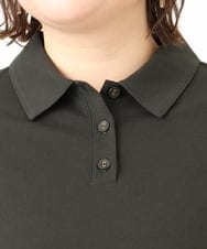 OLKFA16079 eur3(エウルキューブ) 【大きいサイズ】カノコ半袖ポロシャツ ダークグレー(93)