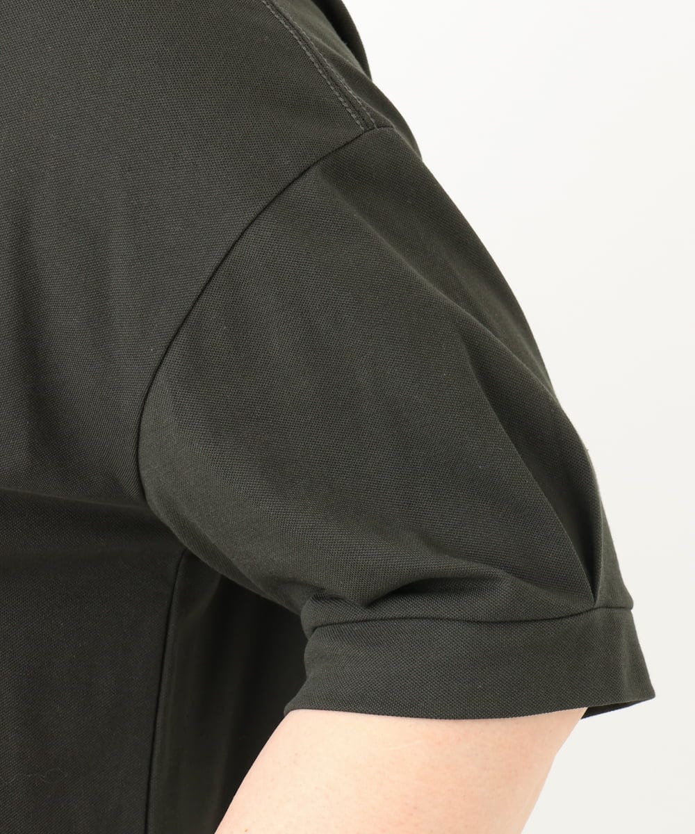 OLKFA16079 eur3(エウルキューブ) 【大きいサイズ】カノコ半袖ポロシャツ ダークグレー(93)
