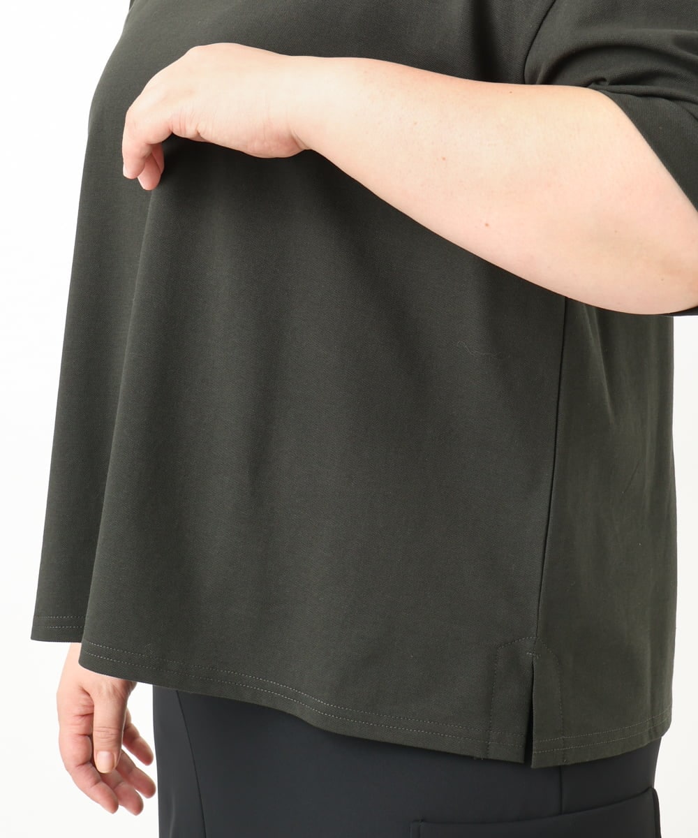 OLKFA16079 eur3(エウルキューブ) 【大きいサイズ】カノコ半袖ポロシャツ ダークグレー(93)