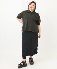 OLKFA16079 eur3(エウルキューブ) 【大きいサイズ】カノコ半袖ポロシャツ ダークグレー(93)