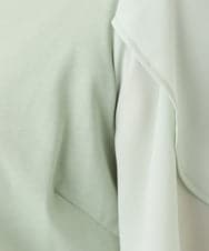 OLKFA17089 eur3(エウルキューブ) 【大きいサイズ】ラッフルスリーブカットソー ライトグリーン(30)