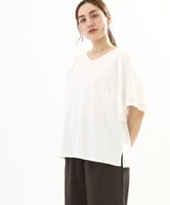 OLKFA17089 eur3(エウルキューブ) 【大きいサイズ】ラッフルスリーブカットソー ホワイト(90)