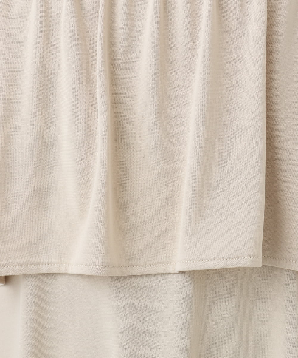 OLKFA19089 eur3(エウルキューブ) 【大きいサイズ】ティアードカットソー ベージュ(82)