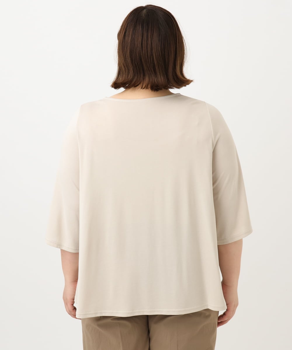 OLKFA19089 eur3(エウルキューブ) 【大きいサイズ】ティアードカットソー ベージュ(82)