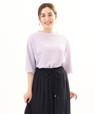 OLKFA32059 eur3(エウルキューブ) 【大きいサイズ】メローぽこぽこカットソー ラベンダー(60)（WEB限定カラー）