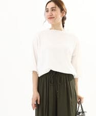 OLKFA32059 eur3(エウルキューブ) 【大きいサイズ】メローぽこぽこカットソー ホワイト(90)