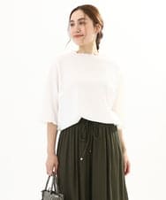 OLKFA32059 eur3(エウルキューブ) 【大きいサイズ】メローぽこぽこカットソー ホワイト(90)