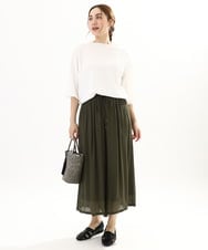 OLKFA32059 eur3(エウルキューブ) 【大きいサイズ】メローぽこぽこカットソー ホワイト(90)