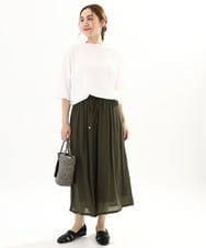 OLKFA32059 eur3(エウルキューブ) 【大きいサイズ】メローぽこぽこカットソー ホワイト(90)