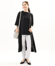 OLKFA32059 eur3(エウルキューブ) 【大きいサイズ】メローぽこぽこカットソー ブラック(94)