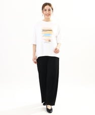 OLKFA36069 eur3(エウルキューブ) 【大きいサイズ】コットンプリントTシャツ ホワイト(90)