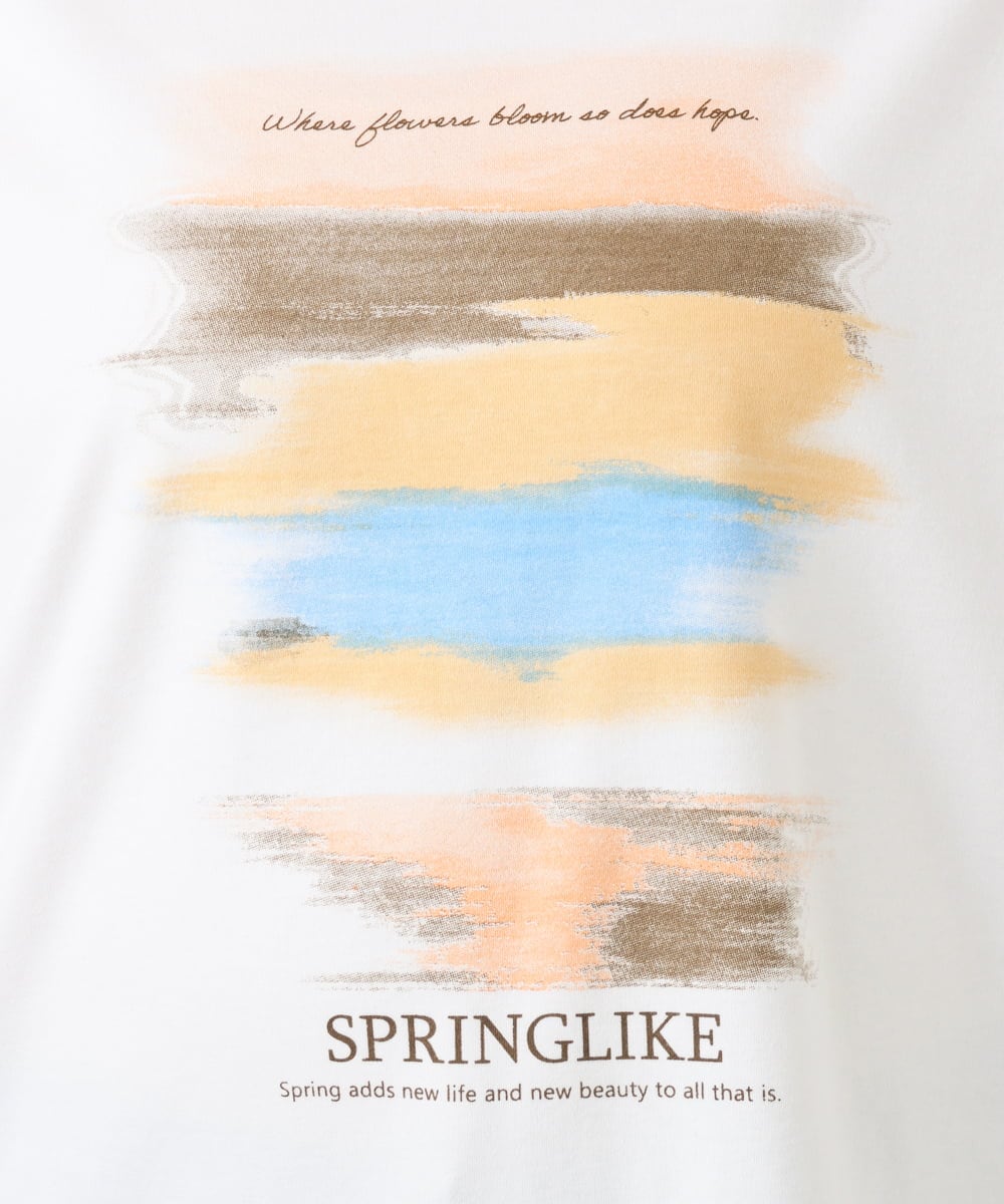 OLKFA36069 eur3(エウルキューブ) 【大きいサイズ】コットンプリントTシャツ ホワイト(90)
