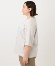 OLKFA36069 eur3(エウルキューブ) 【大きいサイズ】コットンプリントTシャツ ライトグレー(91)