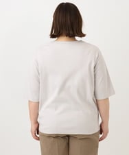 OLKFA36069 eur3(エウルキューブ) 【大きいサイズ】コットンプリントTシャツ ライトグレー(91)