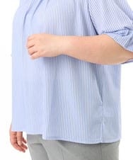 OLKFD04069 eur3(エウルキューブ) 【大きいサイズ】シャンブレーストライププカットソー ライトブルー