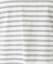 OLKFD12039 eur3(エウルキューブ) 【大きいサイズ/接触冷感/UVカット】ドロップショルダーコットンTシャツ アイボリー/ストライプ