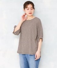 OLKFD17059 eur3(エウルキューブ) 【WEB先行販売】【大きいサイズ】カーブヘムカットソー ライトピンク