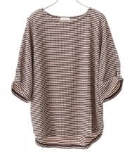 OLKFD17059 eur3(エウルキューブ) 【WEB先行販売】【大きいサイズ】カーブヘムカットソー ライトピンク