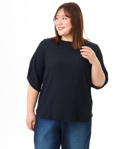 OLKFD17059 eur3 【WEB先行販売】【大きいサイズ】カーブヘムカットソー