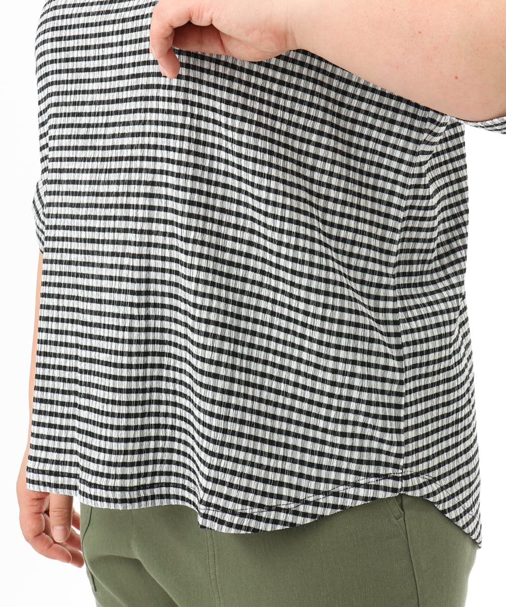 OLKFD17059 eur3(エウルキューブ) 【WEB先行販売】【大きいサイズ】カーブヘムカットソー アイボリー