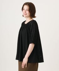 OLKFD20089 eur3(エウルキューブ) 【大きいサイズ】アイレットジャージートップス ブラック