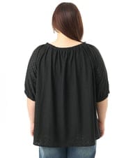 OLKFD20089 eur3(エウルキューブ) 【WEB先行販売】【大きいサイズ】アイレットジャージートップス ブラック