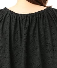 OLKFD20089 eur3(エウルキューブ) 【WEB先行販売】【大きいサイズ】アイレットジャージートップス ブラック