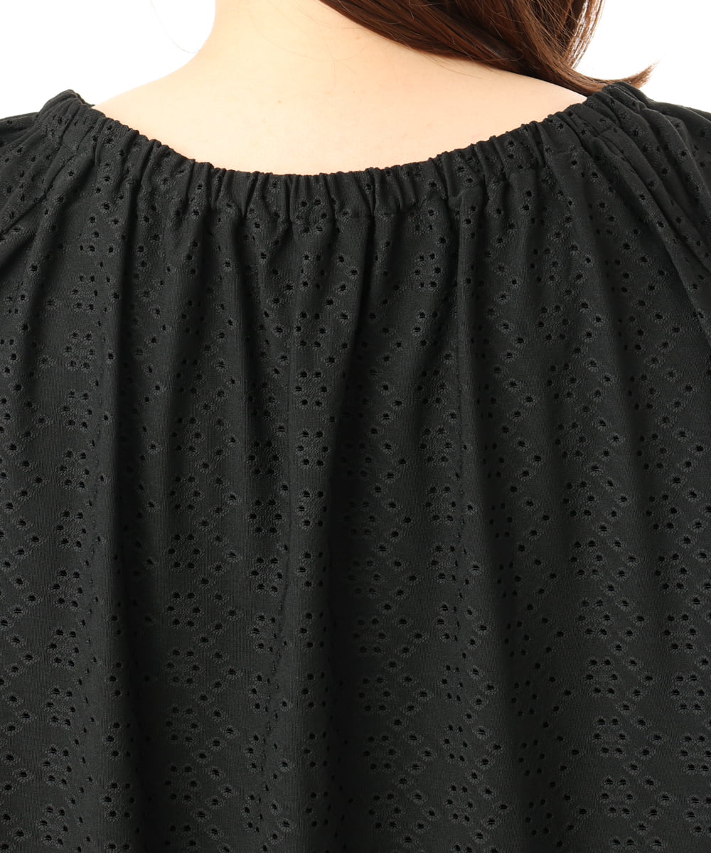 OLKFD20089 eur3(エウルキューブ) 【WEB先行販売】【大きいサイズ】アイレットジャージートップス ブラック