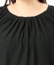 OLKFD20089 eur3(エウルキューブ) 【WEB先行販売】【大きいサイズ】アイレットジャージートップス ブラック