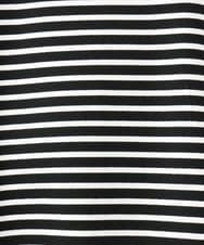 OLKFD21099 eur3(エウルキューブ) 【WEB先行販売】【大きいサイズ】フーディ―風パネルボーダーカットソー ブラック