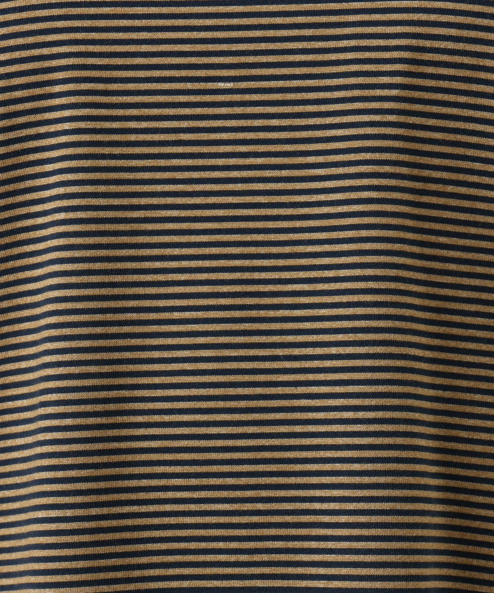 OLKFD22069 eur3(エウルキューブ) 【大きいサイズ】ボーダーTシャツ モカ