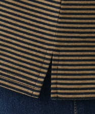 OLKFD22069 eur3(エウルキューブ) 【大きいサイズ】ボーダーTシャツ モカ