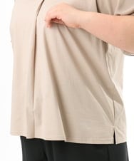 OLKFD23089 eur3(エウルキューブ) 【WEB先行販売】【大きいサイズ】シア―スリーブカットソー グレージュ