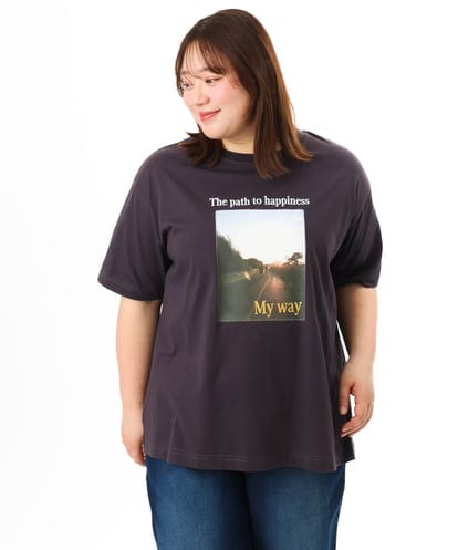 OLKFD24069 eur3 【大きいサイズ/機能素材】フォトプリントTシャツ