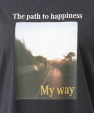 OLKFD24069 eur3(エウルキューブ) 【大きいサイズ/機能素材】フォトプリントTシャツ ダークグレー