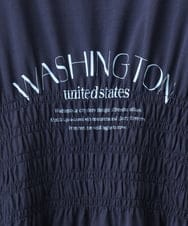 OLKFD25069 eur3(エウルキューブ) 【WEB先行販売】【大きいサイズ/機能素材】シャーリングロゴTシャツ ネイビー