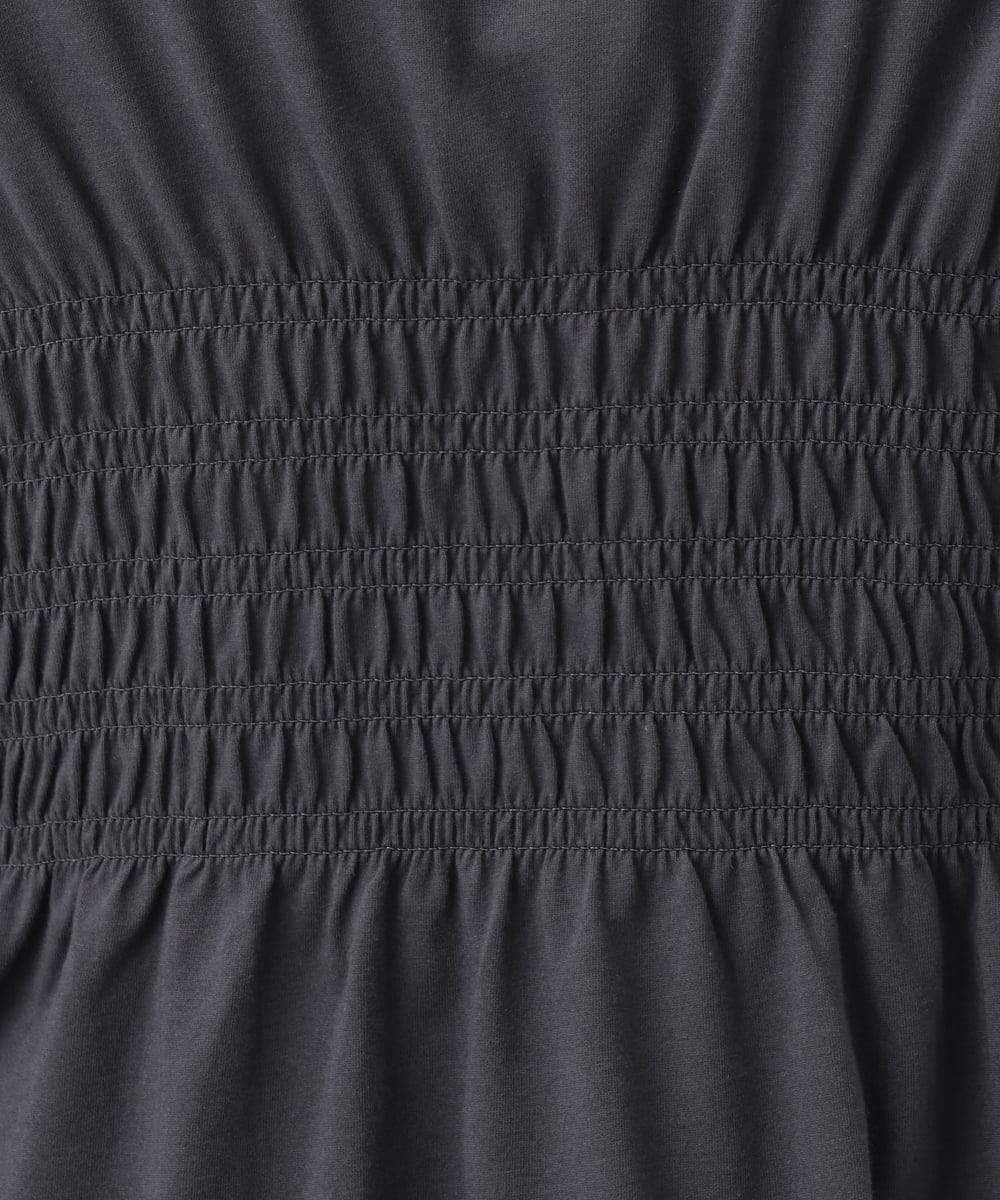 OLKFD25069 eur3(エウルキューブ) 【WEB先行販売】【大きいサイズ/機能素材】シャーリングロゴTシャツ ダークグレー