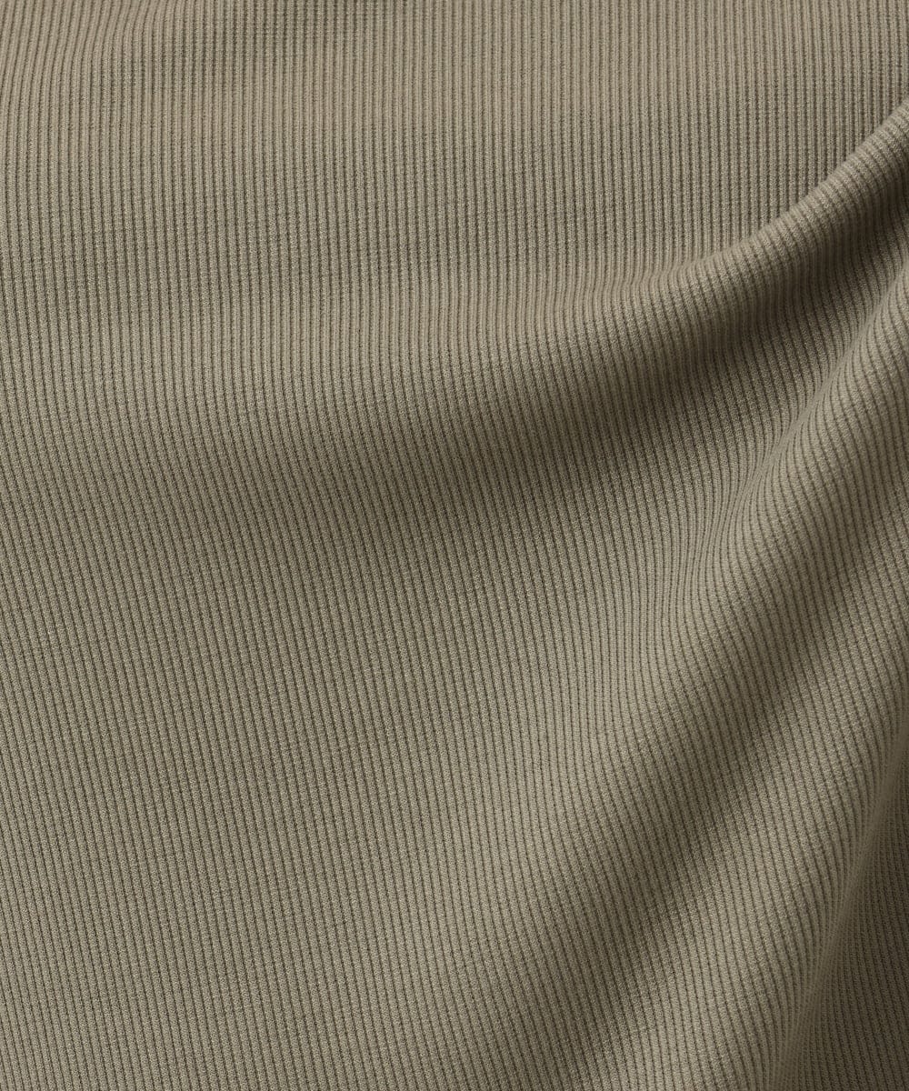 OLKFD36044 eur3(エウルキューブ) 【WEB先行販売】【大きいサイズ/接触冷感】リブラウンドネックタンクトップ カーキ