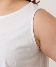 OLKFD45069 eur3(エウルキューブ) 【大きいサイズ】レースヘムタンクトップ ホワイト