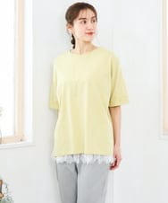 OLKFD45069 eur3(エウルキューブ) 【大きいサイズ】レースヘムタンクトップ ホワイト