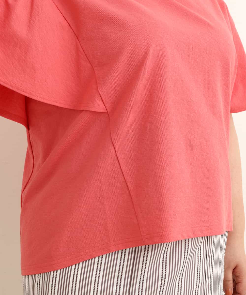 OLKFP23070 eur3(エウルキューブ) 【大きいサイズ】袖フレアトップス レッド(05)