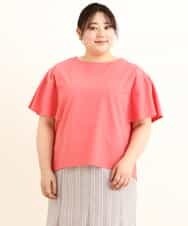 OLKFP23070 eur3(エウルキューブ) 【大きいサイズ】袖フレアトップス レッド(05)