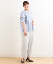 OLKFS08070 eur3(エウルキューブ) 【大きいサイズ】ホイップスリーブカットソー ライトブルー(50)