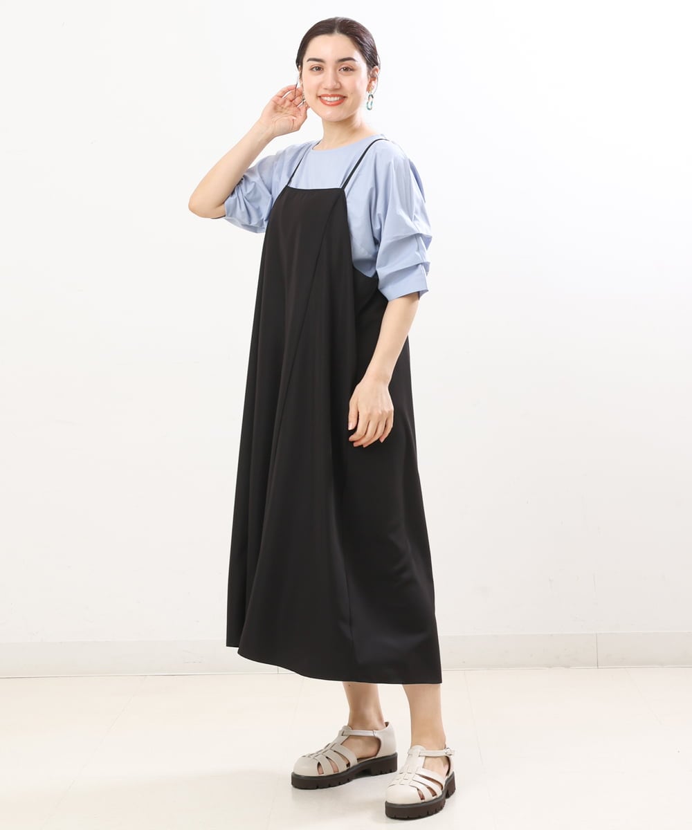 OLKFS08070 eur3(エウルキューブ) 【大きいサイズ】ホイップスリーブカットソー ライトブルー(50)