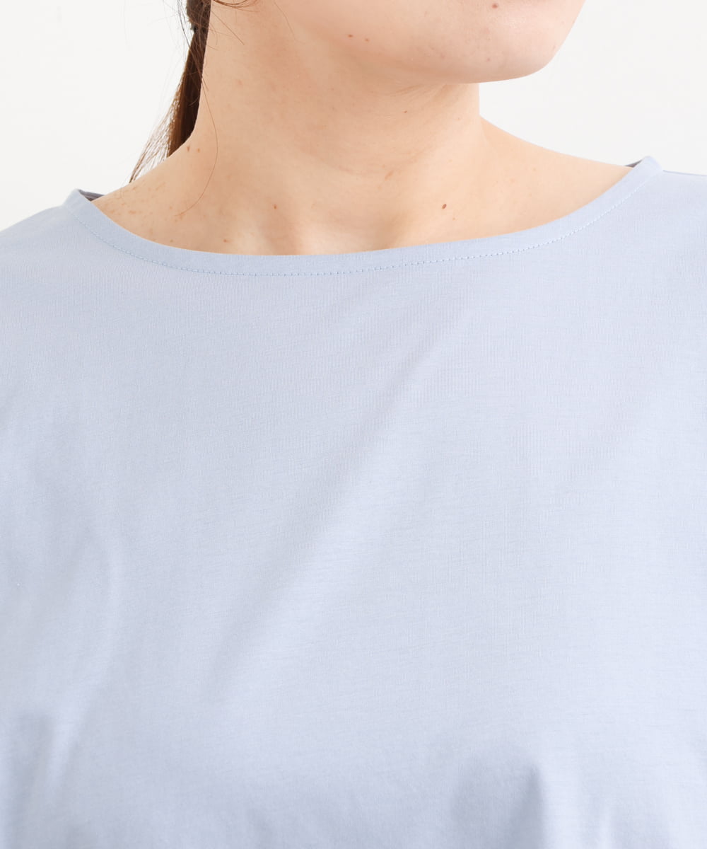 OLKFS08070 eur3(エウルキューブ) 【大きいサイズ】ホイップスリーブカットソー ライトブルー(50)