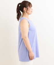 OLKFS15080 eur3(エウルキューブ) 【大きいサイズ/2点セット】シアートップス＆タンクトップセット ラベンダー(60)