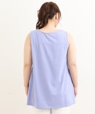 OLKFS15080 eur3(エウルキューブ) 【大きいサイズ/2点セット】シアートップス＆タンクトップセット ラベンダー(60)