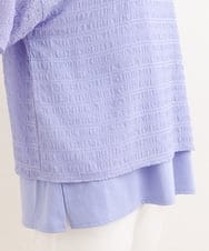 OLKFS15080 eur3(エウルキューブ) 【大きいサイズ/2点セット】シアートップス＆タンクトップセット ラベンダー(60)