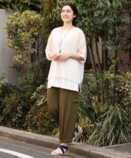 OLKFS15080 eur3(エウルキューブ) 【大きいサイズ/2点セット】シアートップス＆タンクトップセット アイボリー(80)