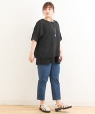 OLKFS15080 eur3(エウルキューブ) 【大きいサイズ/2点セット】シアートップス＆タンクトップセット ブラック(94)